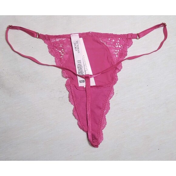 Victoria's Secret Dream Angels Mesh and Lace V-String Panties Sz Small 2 Pairs - Picture 5 of 5
